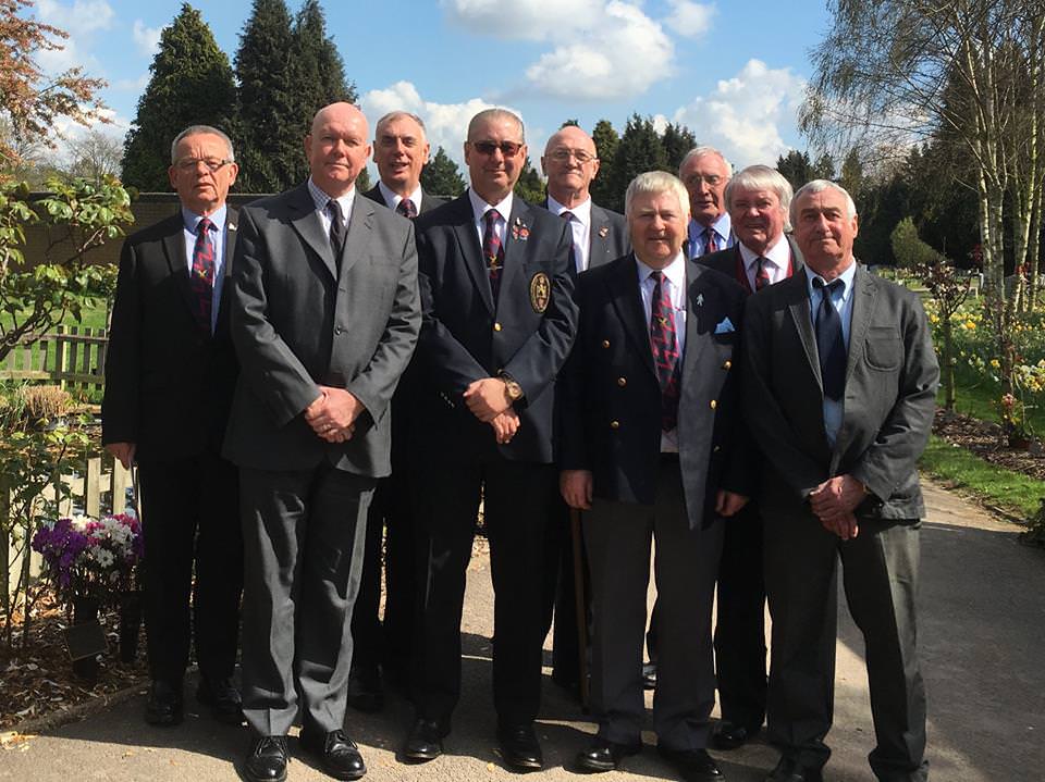 Photo of the Artillery Clerks' Association members that attended John's funeral