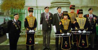 Andrew Jones with Kings Troop at the RA Memorial, Hyde Park Corner