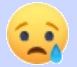 Emoticon of sad face